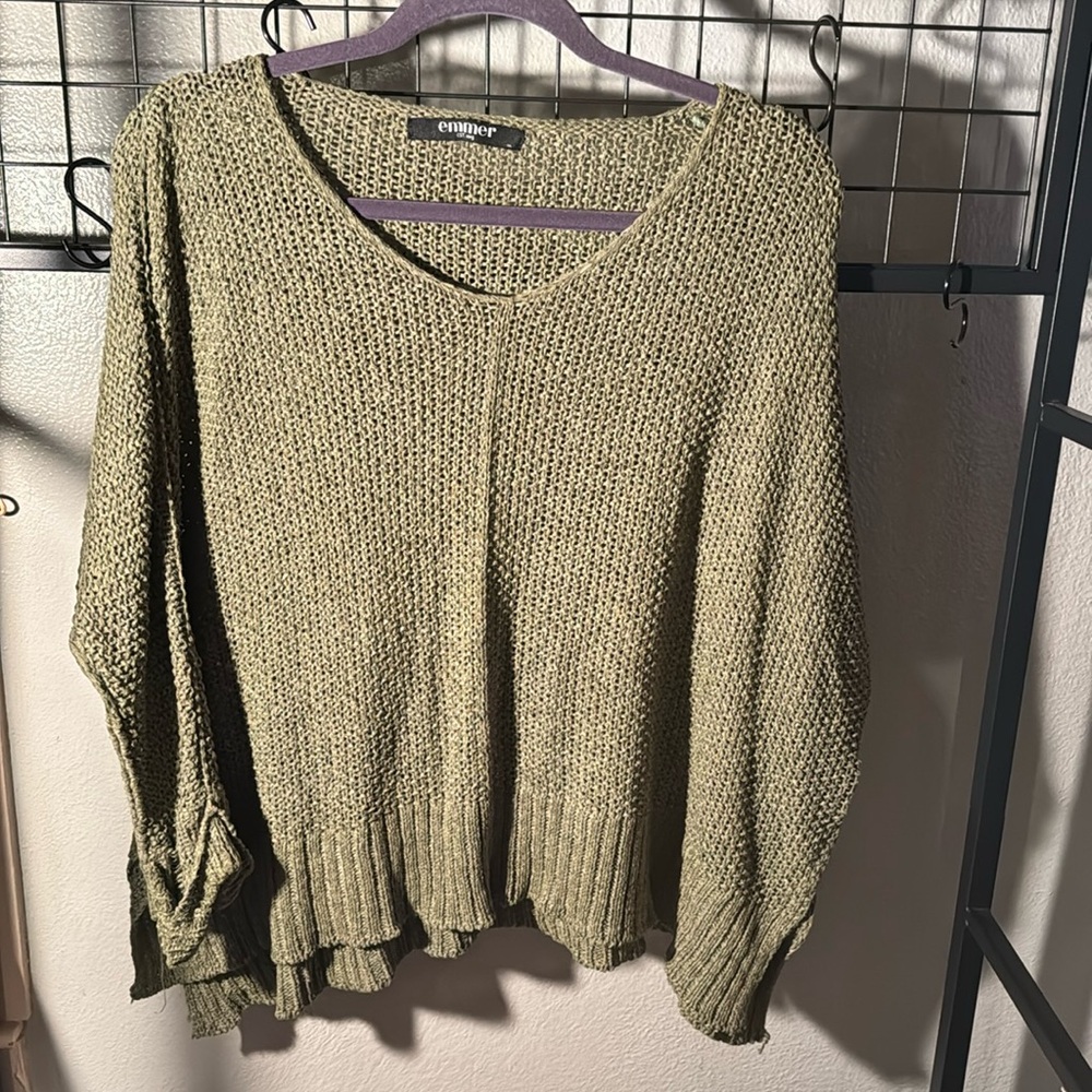 Emmer oversized crochet top